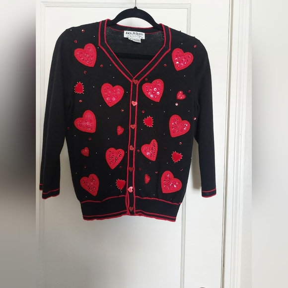 Jack B Quick Sweaters Vintage Jack B Quick Heart Cardigan Poshmark